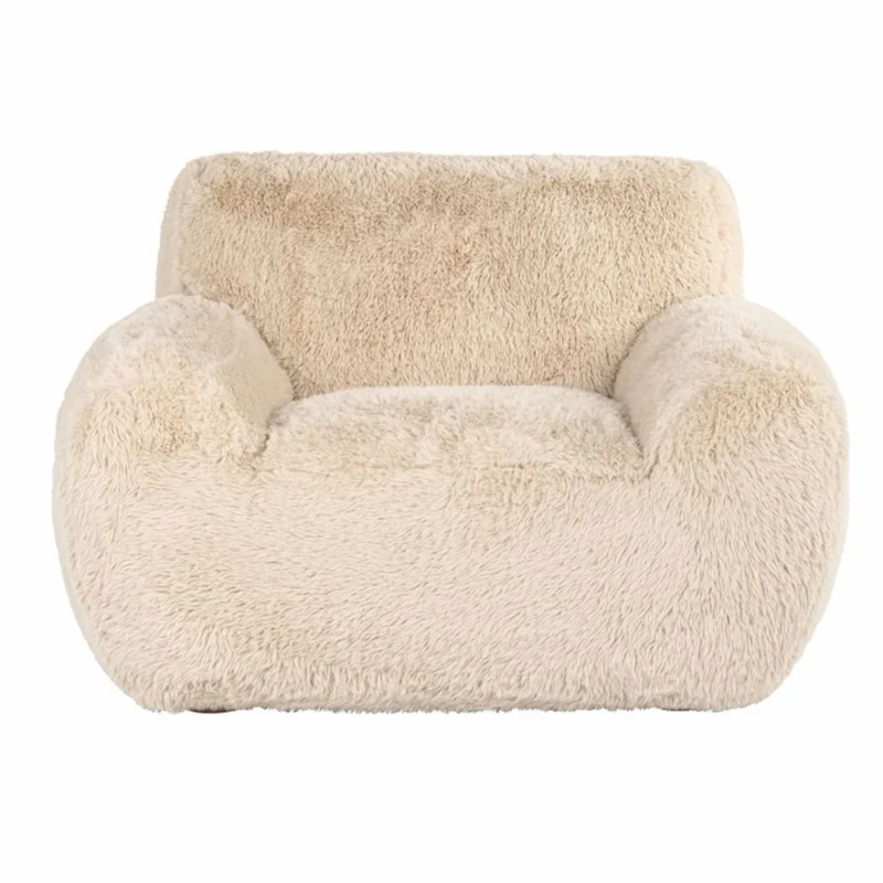 Casa Padrino Luxus Sessel Sandfarben 126 cm - Wohnzimmer & Hotel Möbel