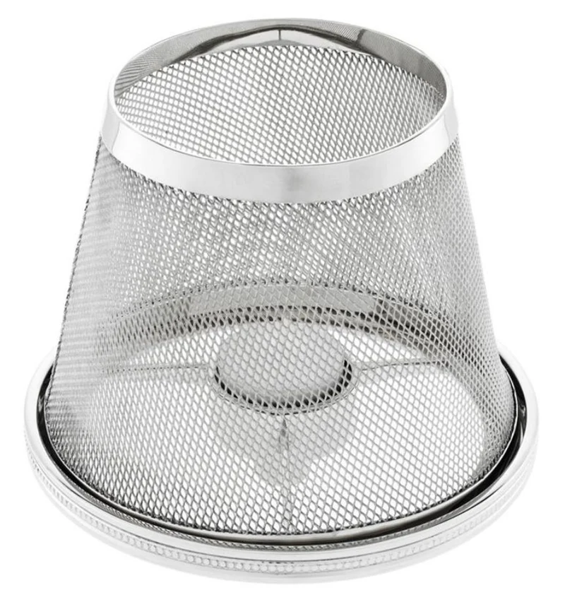 Casa Padrino Luxus Teelichthalter-Lampenschirm Silber Ø 16 x H. 13,5 cm - Hotel & Restaurant Accessoires