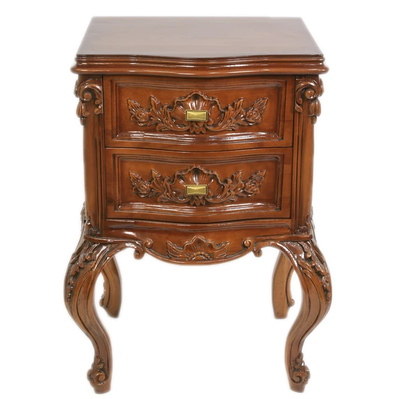 Casa Padrino Barock Kommode Mahagoni H 70 cm, B 50 cm, T 40 cm - Nachttisch Kommode - Italienische Stil Möbel