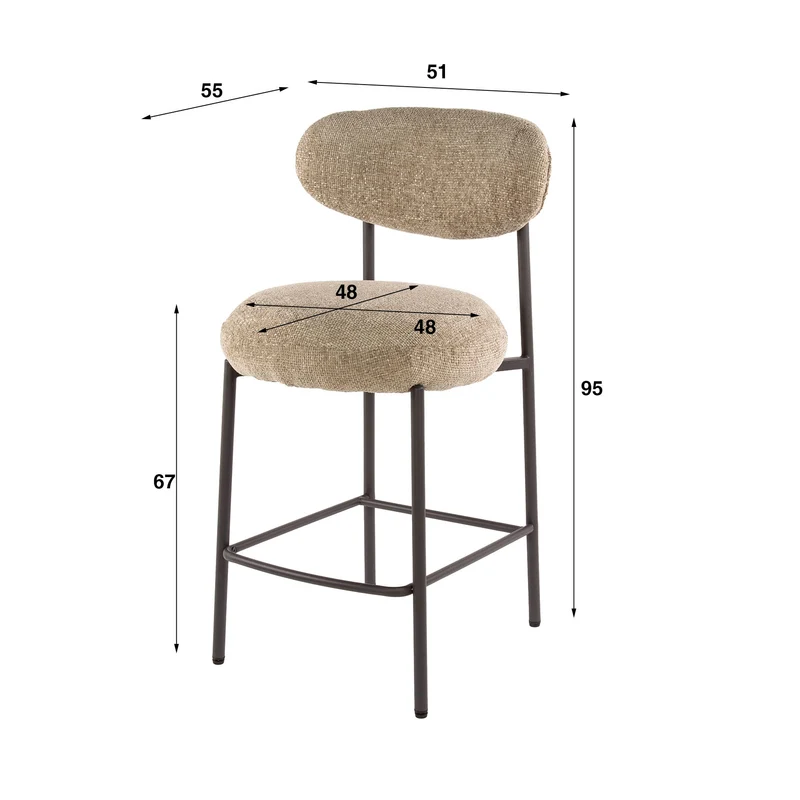 Barstoel Round VPE2 (2 stuks)