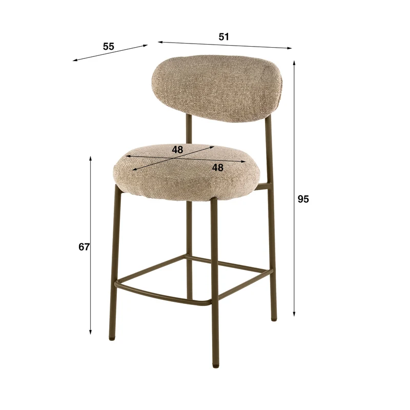 Barstoel Round VPE2 (2 stuks)