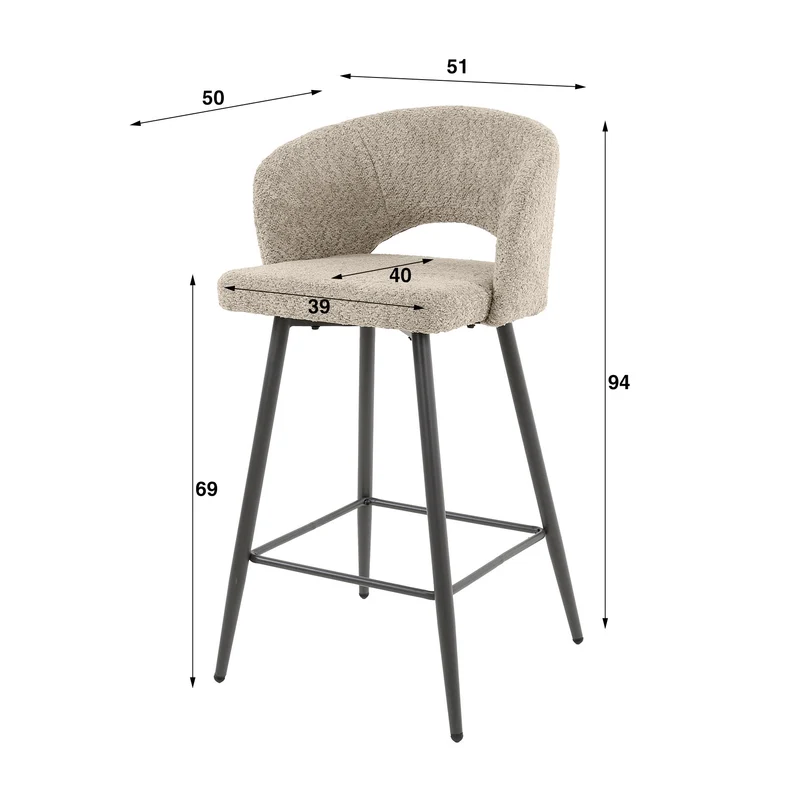 Barstoel Salon VPE2 (2 stuks)