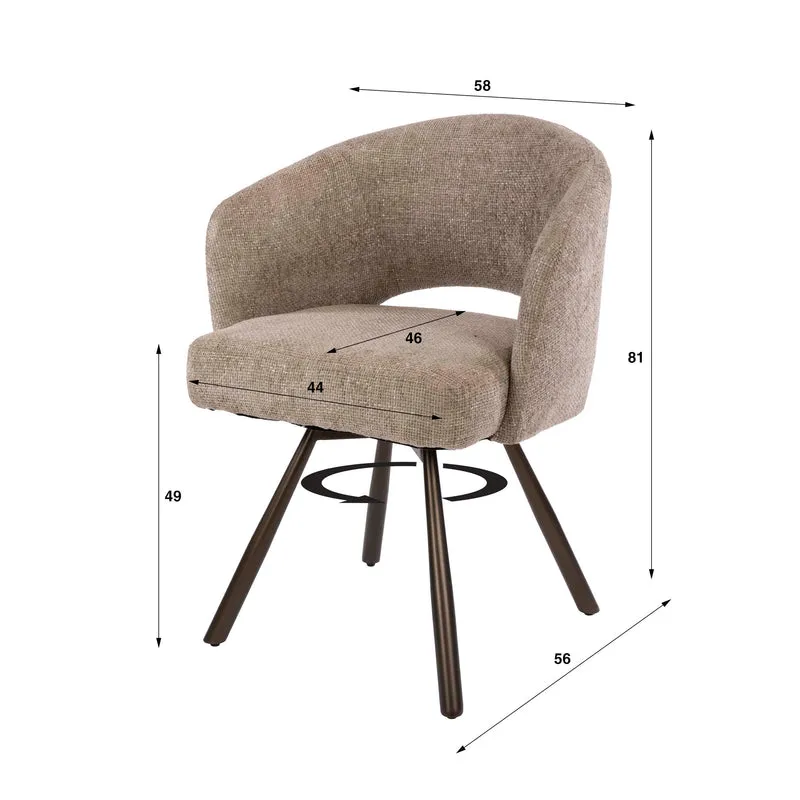Armstoel Salon Cross draaibaar VPE2 (2 stuks)