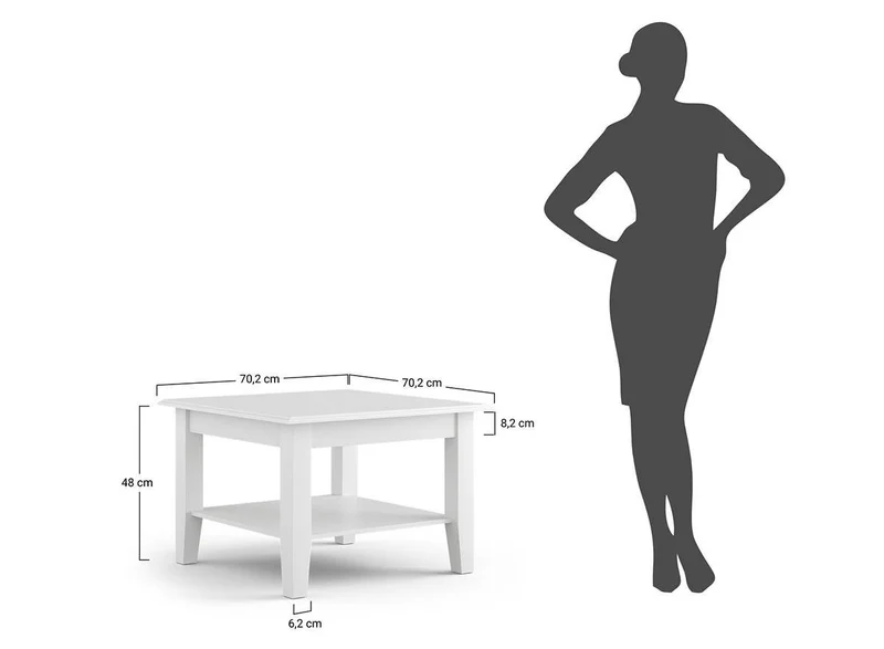 Couchtisch Belluno Elegante aus Massivholz in Graphit
