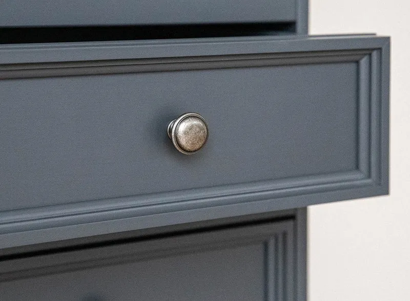 Schmale Standvitrine Belluno Elegante mit Glastür in Graphit