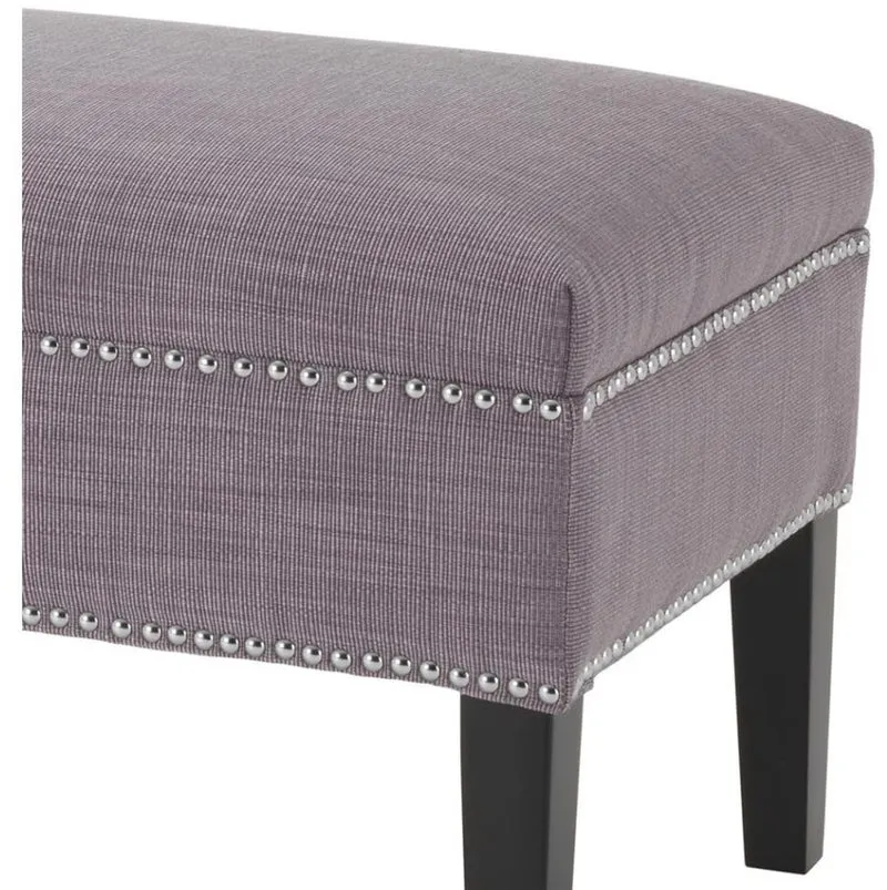 Casa Padrino Luxus Sitzbank Lila 140 x 50 x H. 45 cm - Luxus Qualität