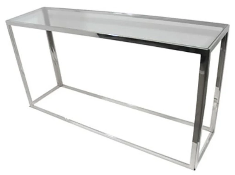 Casa Padrino Luxus Konsole Silber 150 x 40 x H. 78 cm - Wohnzimmer Konsolentisch