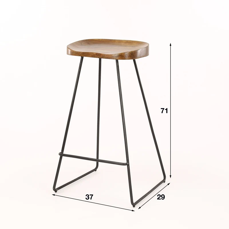 Barstoel Wooden Seat VPE4 (4 stuks)