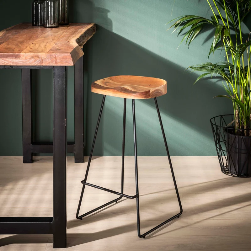 Barstoel Wooden Seat VPE4 (4 stuks)