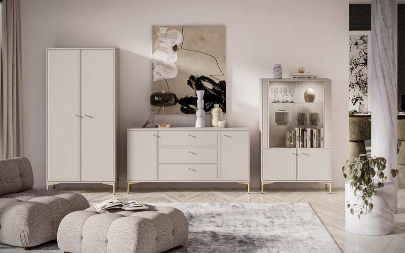 Zweiflügeliger Schrank Sandro 89 cm Kaschmir