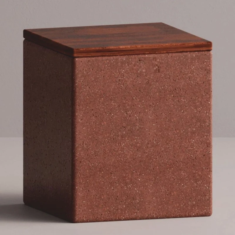 Casa Padrino Luxus Hocker Braun / Dunkelbraun 40 x 40 x H. 47 cm - Beton Möbel