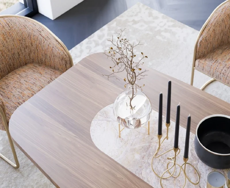 Casa Padrino Luxus Esszimmer Stuhl 8er Set Grau / Orange / Messing 60 x 63 x H. 82 cm - Esszimmer Möbel - Restaurant Möbel - Hotel Möbel - Luxus Möbel - Luxus Kollektion