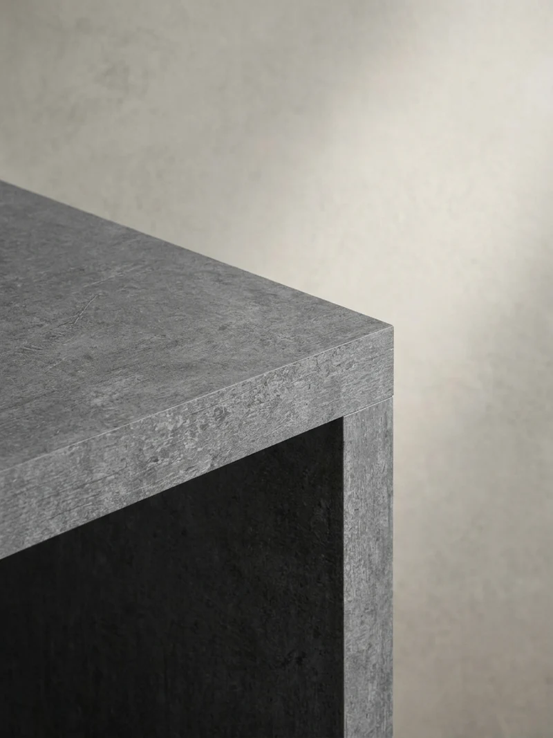 Couchtisch in Beton-Optik, zeitloses Design, rechteckig, schlicht