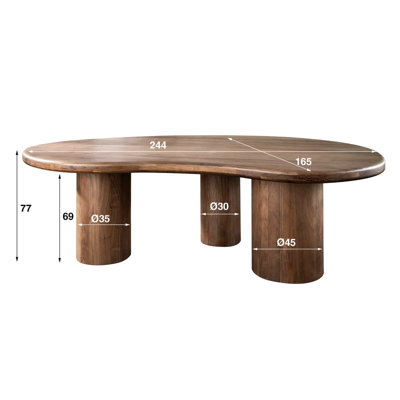 Eettafel Sculpture 244x165