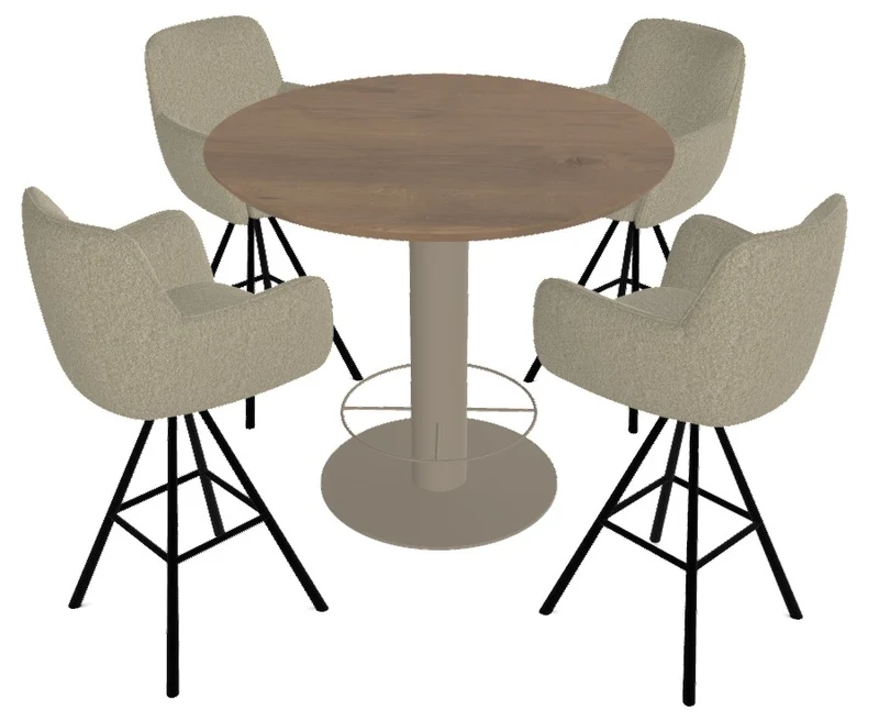 Ronde bartafel 3D