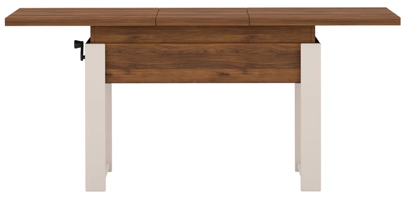 Ausziehbarer Couchtisch Hugo 120(157)x67 cm in Warmia-Nussbaum mit Kaschmir-Beinen