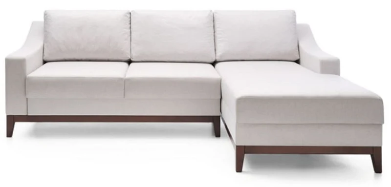 Casa Padrino Luxus Ecksofa Weiß / Dunkelbraun 225 x 173 x H. 77 cm - Wohnzimmer Sofa mit Schlaffunktion - Wohnzimmer Möbel - Luxus Möbel - Luxus Interior