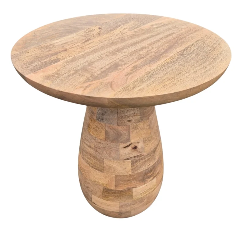 Massivholz Beistelltisch KITAR-G 45cm Mangoholz natural Pflanzhocker