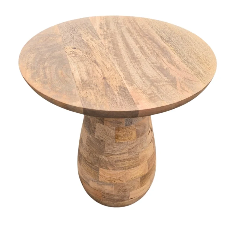 Massivholz Beistelltisch KITAR-G 45cm Mangoholz natural Pflanzhocker
