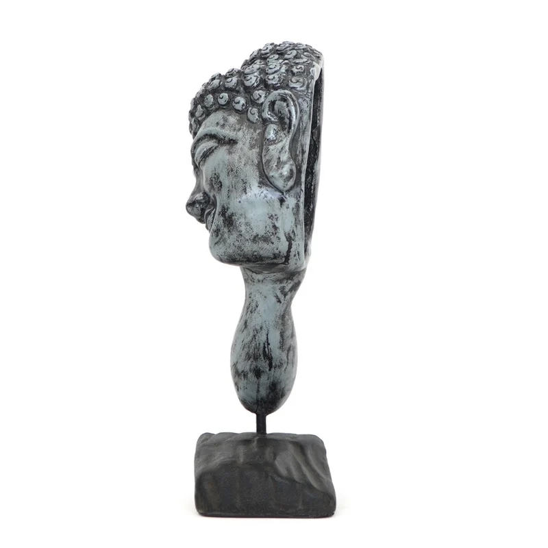 Spirituelle Buddha Statue RELAX ca.70cm antik-grau Deko Skulptur