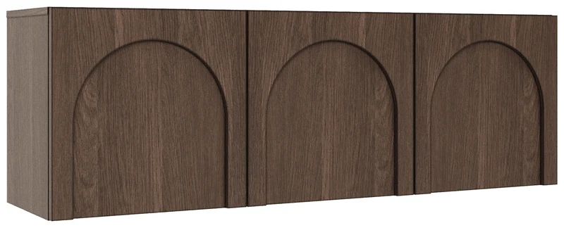 Drehtüriger TV-Schrank Arkadia mit gefrästen Fronten 150 cm Dunin-Eiche
