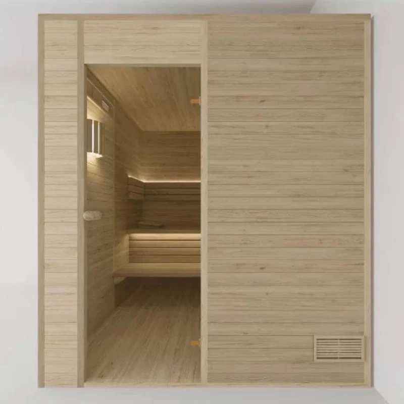 Casa Padrino Luxus 6 Personen Innensauna Naturfarben 200 x 200 x H. 190 cm
