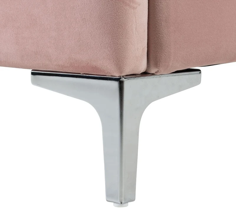 Casa Padrino Luxus Art Deco Doppelbett Rosa / Silber 136 x 215 x H. 131 cm - Massivholz Bett mit edlem Samtstoff - Luxus Schlafzimmer Möbel - Hotel Möbel - Art Deco Möbel