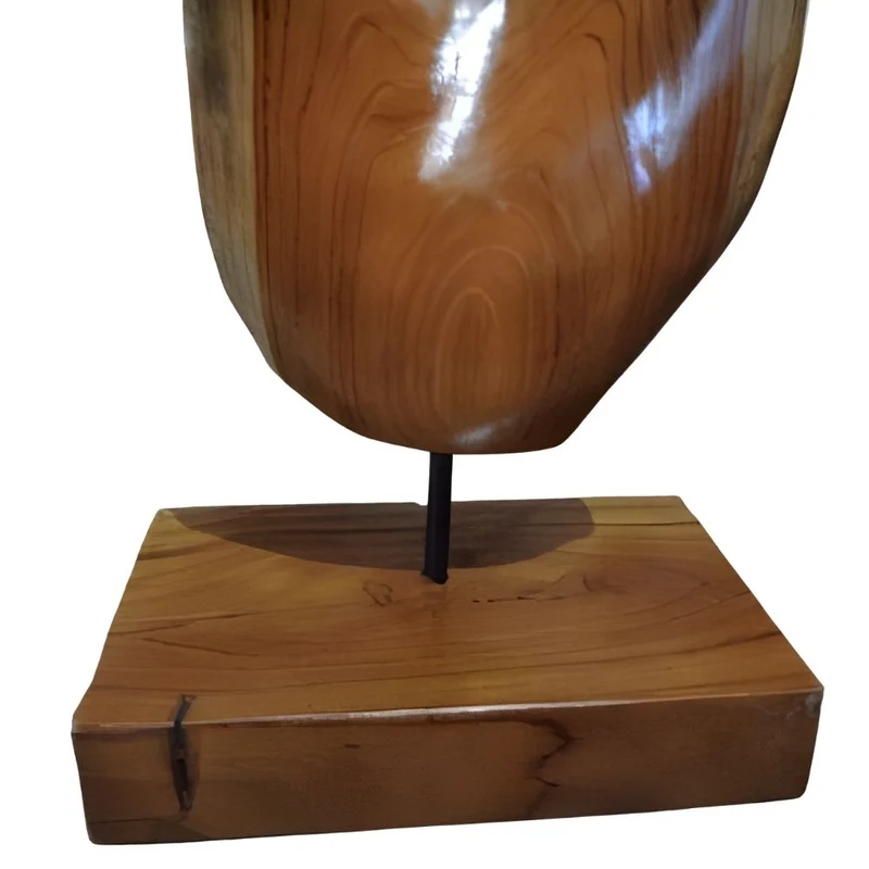 Design Teakholz Skulptur CULTURA 70cm Deko-Objekt natural Handmade