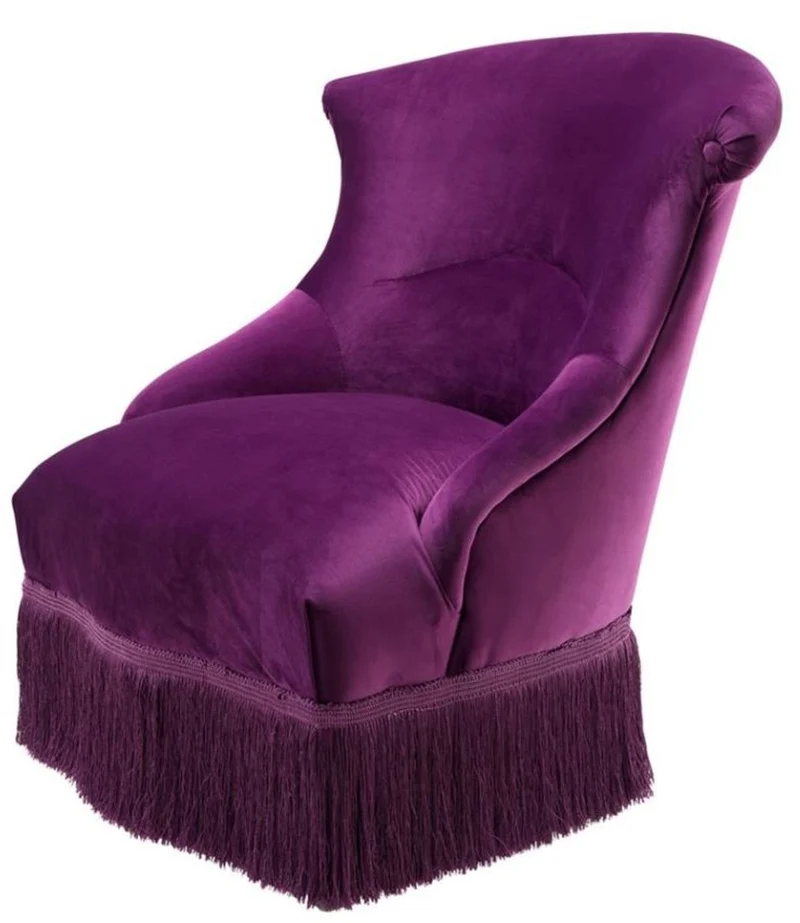 Casa Padrino Designer Sessel Lila 68 x 70 x H. 79 cm - Luxus Kollektion