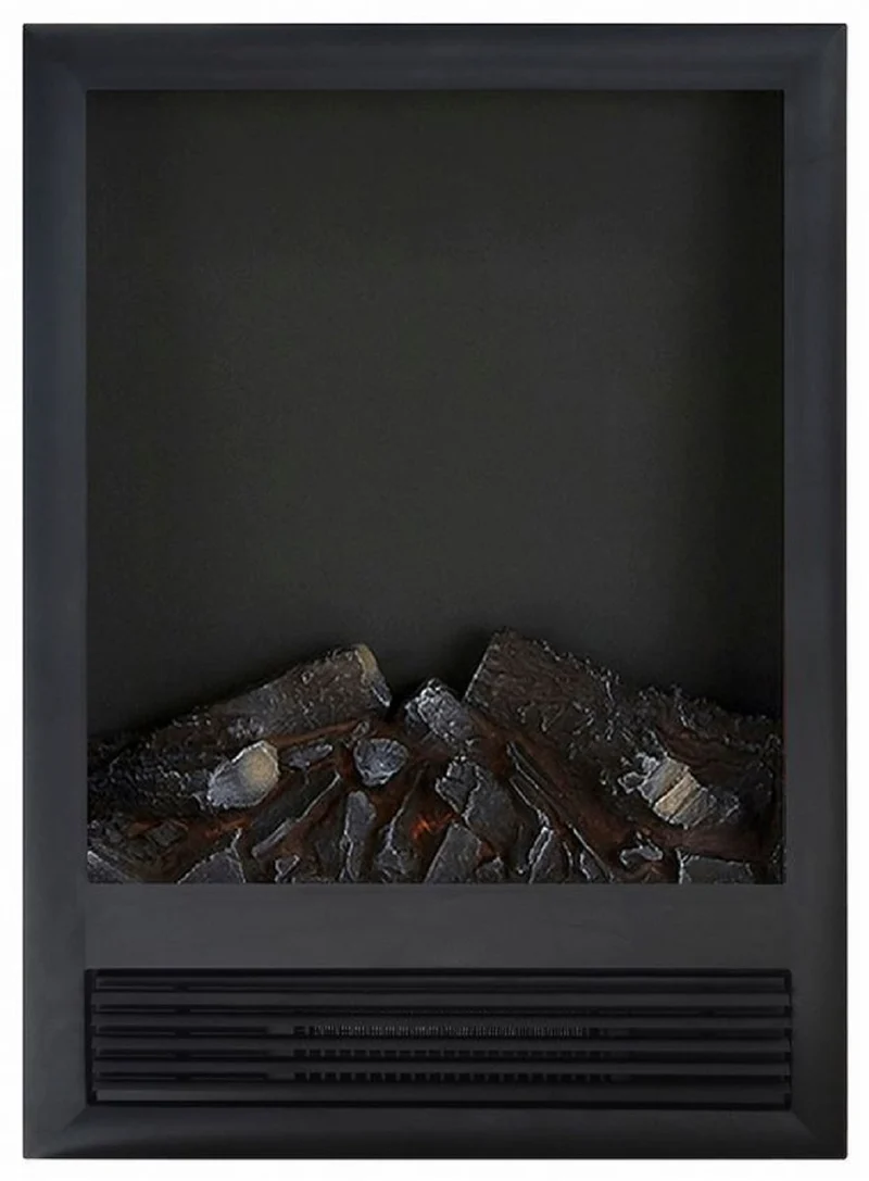 Casa Padrino Luxus Elektro Einbaukamin Schwarz 47 x 20,5 x H. 66,5 cm - Wohnzimmer Deko LED Kamin mit Fernbedienung - Wohnzimmer Möbel - Luxus Möbel - Luxus Elektro LED Einbaukamine