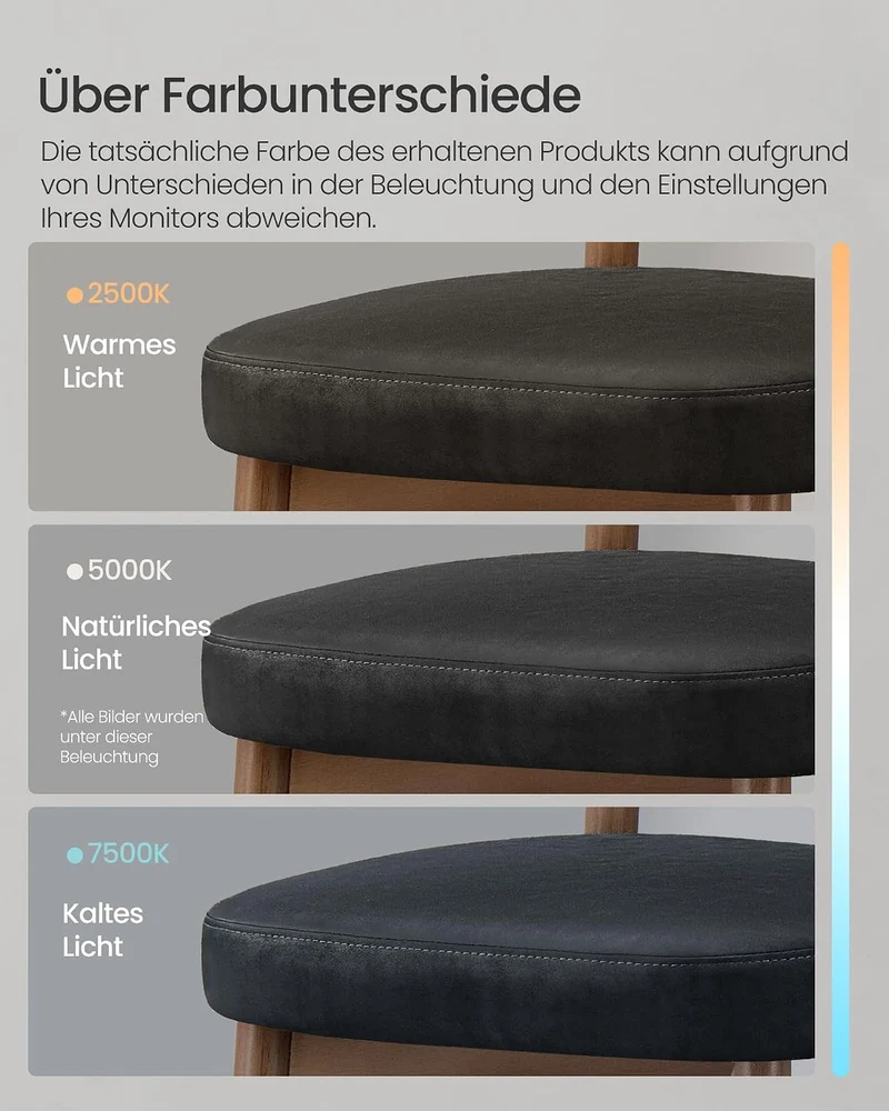 2er-Set Barhocker Mit Rückenlehne - PU-Leder Mit Massiven Holzbeinen - Extra Dickes Sitzkissen