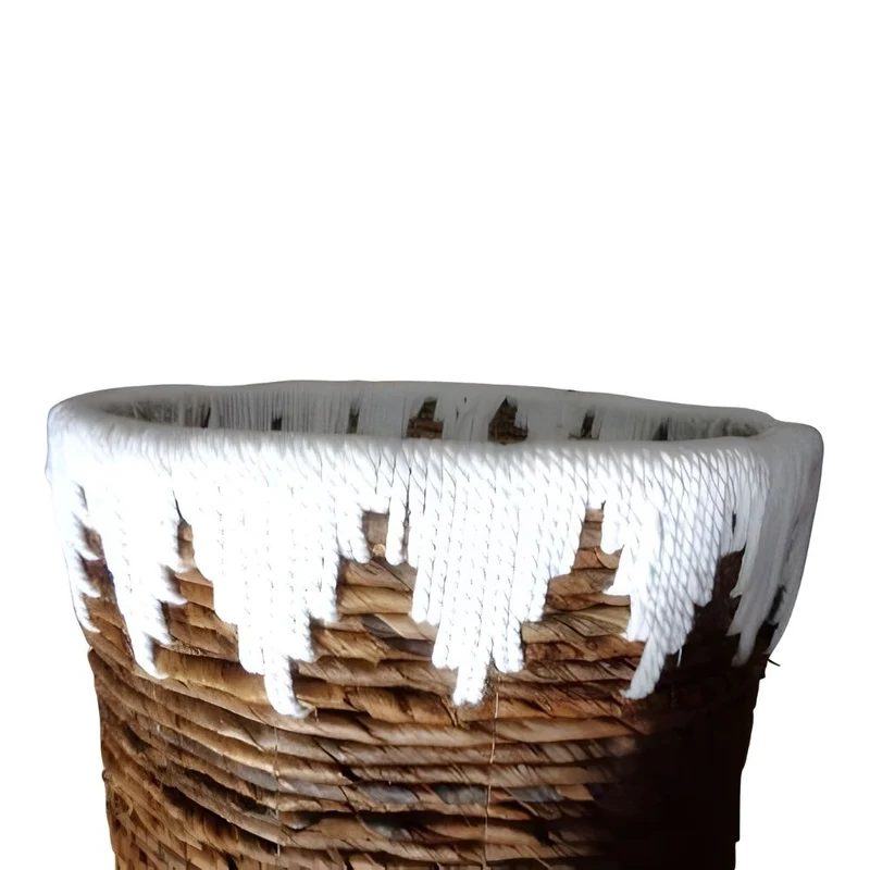 3-tlg. Korbset RUSH 65cm rund Binsen geflochten natural Handmade