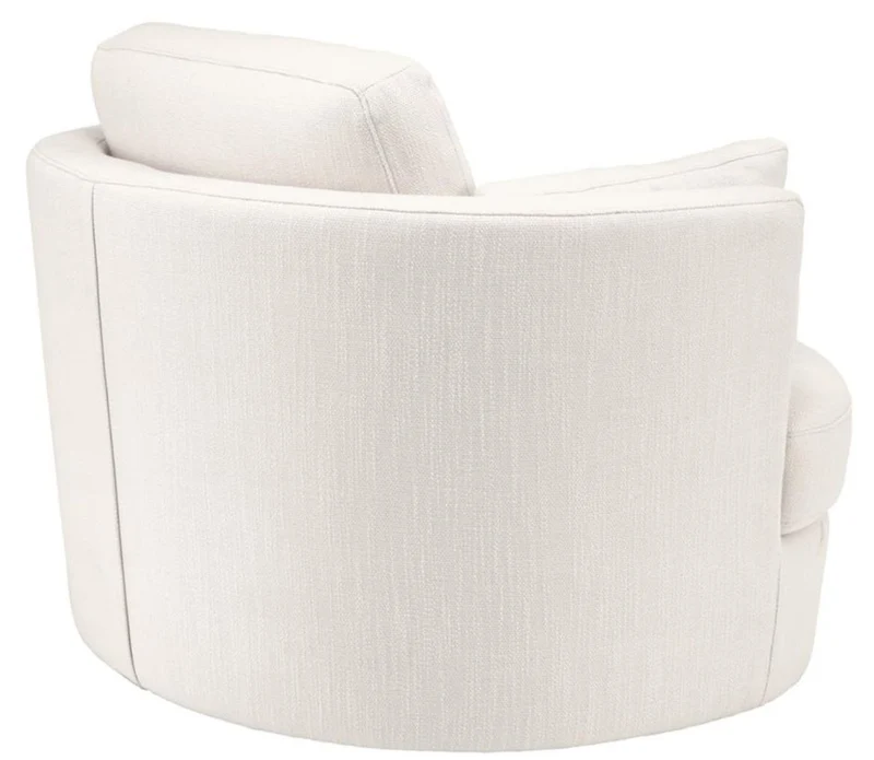 Casa Padrino Luxus Sessel / Drehsessel Weiß 110 x 100 x H. 70 cm - Wohnzimmermöbel