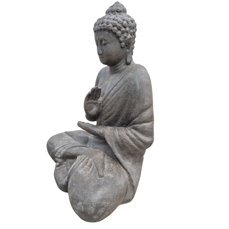 Dekorative Figur BUDDHA PROTECT 120cm antik-schwarz Garten Indoor