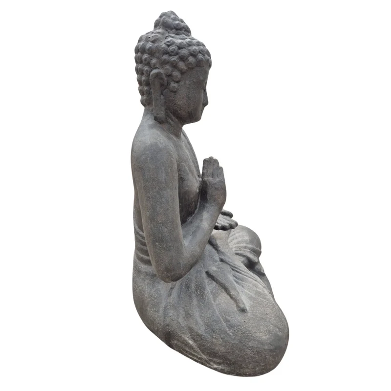 Dekorative Figur BUDDHA PROTECT 120cm antik-schwarz Garten Indoor