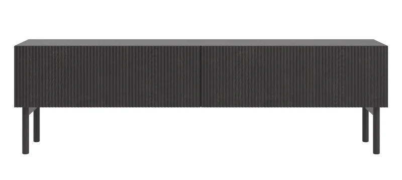 Stehender TV-Schrank Nolie 175 cm Portland Esche Schwarz