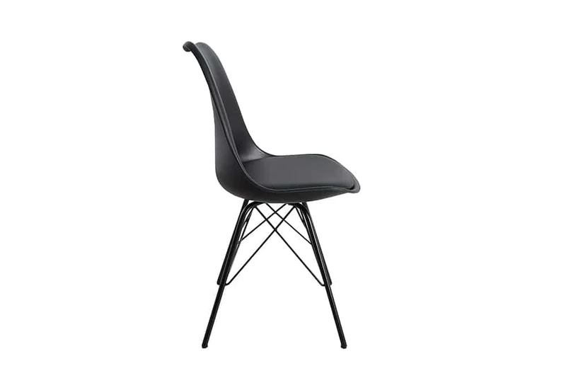 4er Set Design-Klassiker Stuhl NORWAY schwarz Metallgestell schwarz