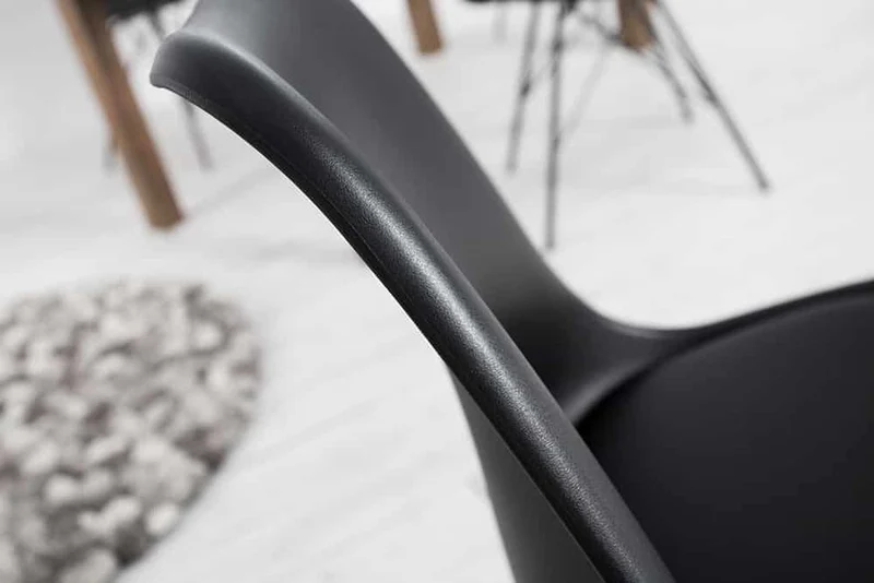 4er Set Design-Klassiker Stuhl NORWAY schwarz Metallgestell schwarz