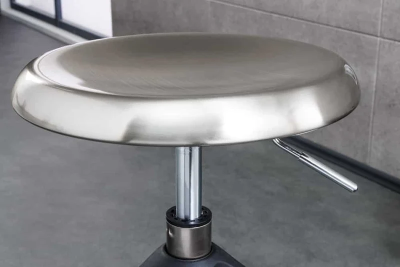 Urbaner Barhocker FABRICA Chrom gebürstet höhenverstellbar Metall