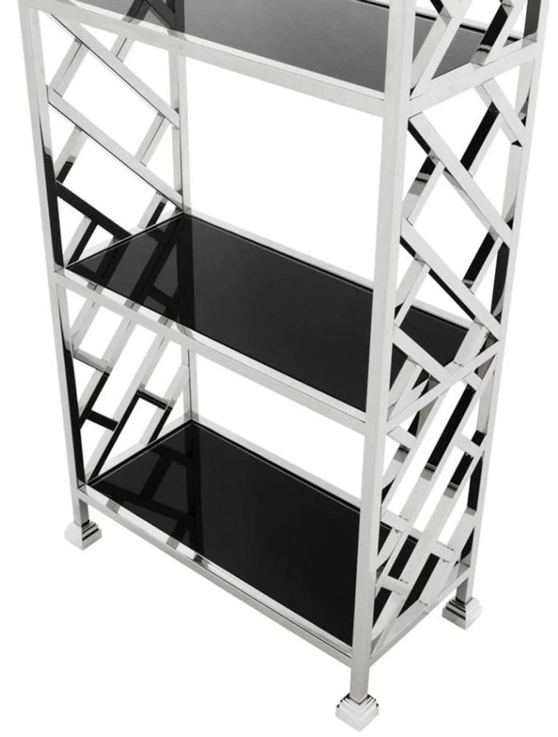 Casa Padrino Designer Regalschrank Silber 65 x 32 x H. 230 cm - Luxus Qualität