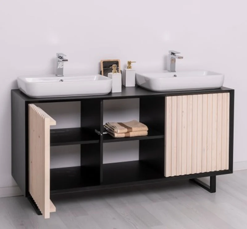 Casa Padrino Waschtisch im Landhausstil mit 2 Türen, 150 x 50 x 76 cm