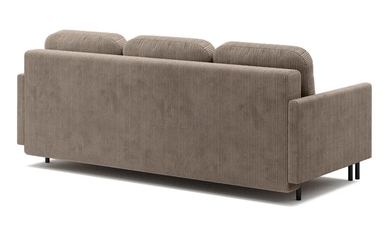 Drei-Sitzer-Schlafsofa Hamiel mit Stauraum, beige Cord