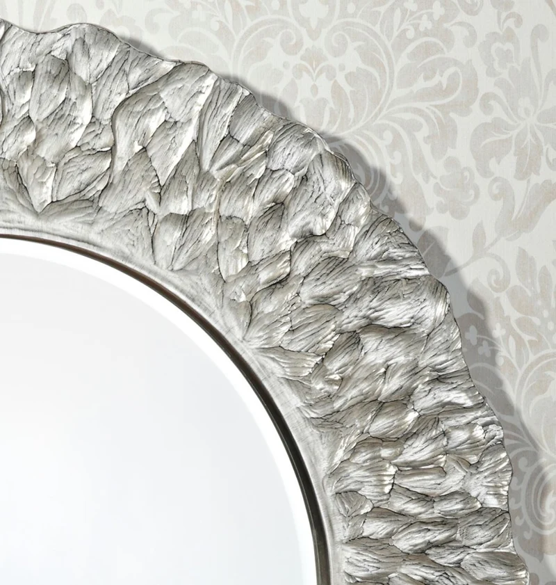 Casa Padrino Hotel / Restaurant Spiegel Silber Ø 110 cm - Luxus Qualität