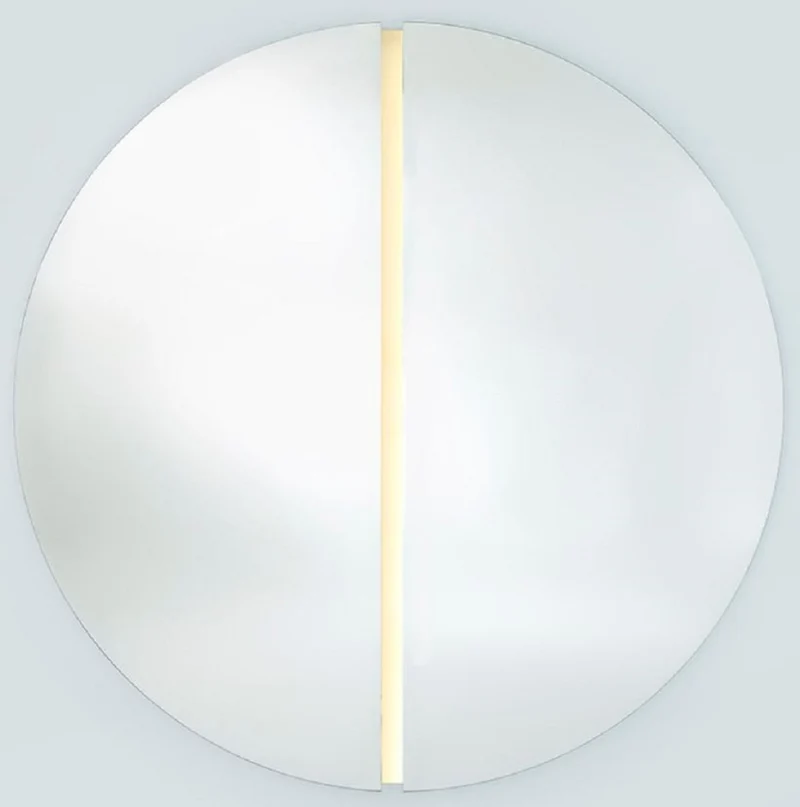 Casa Padrino Luxus Spiegel Ø 150 cm - Runder Wandspiegel mit LED Streifen - Wohnzimmer Hotel Restaurant Boutique Spiegel