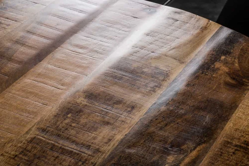 Industrie-Look Esstisch ARTE 120cm rund Mangoholz natural