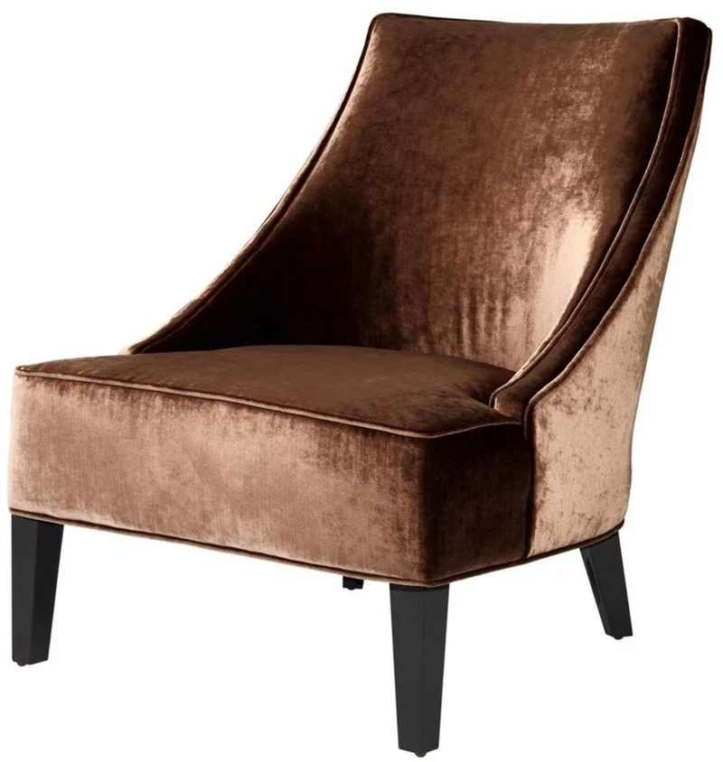 Casa Padrino Luxus Sessel Ägäisches Orange / Schwarz 70 x 88 x H. 85 cm - Hotel Möbel