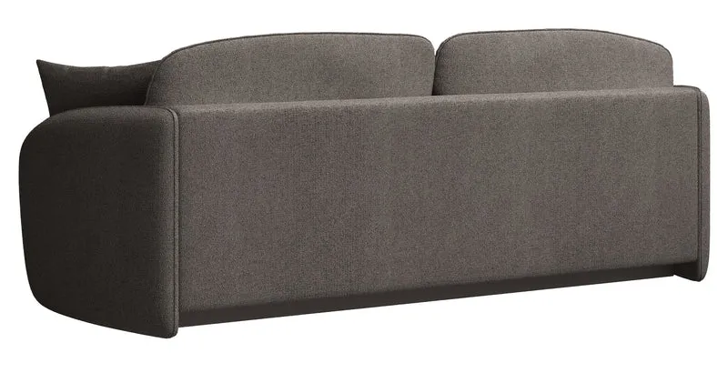 Dreisitziges Schlafsofa Savoy mit Stauraum, hellbrauner, hydrofober Chenillestoff