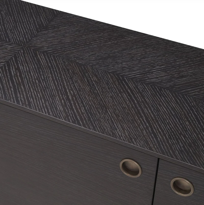 Casa Padrino Luxus Sideboard Anthrazitgrau / Bronzefarben 180 x 45 x H. 82 cm - Wohnzimmer Möbel - Hotel Möbel - Luxus Kollektion
