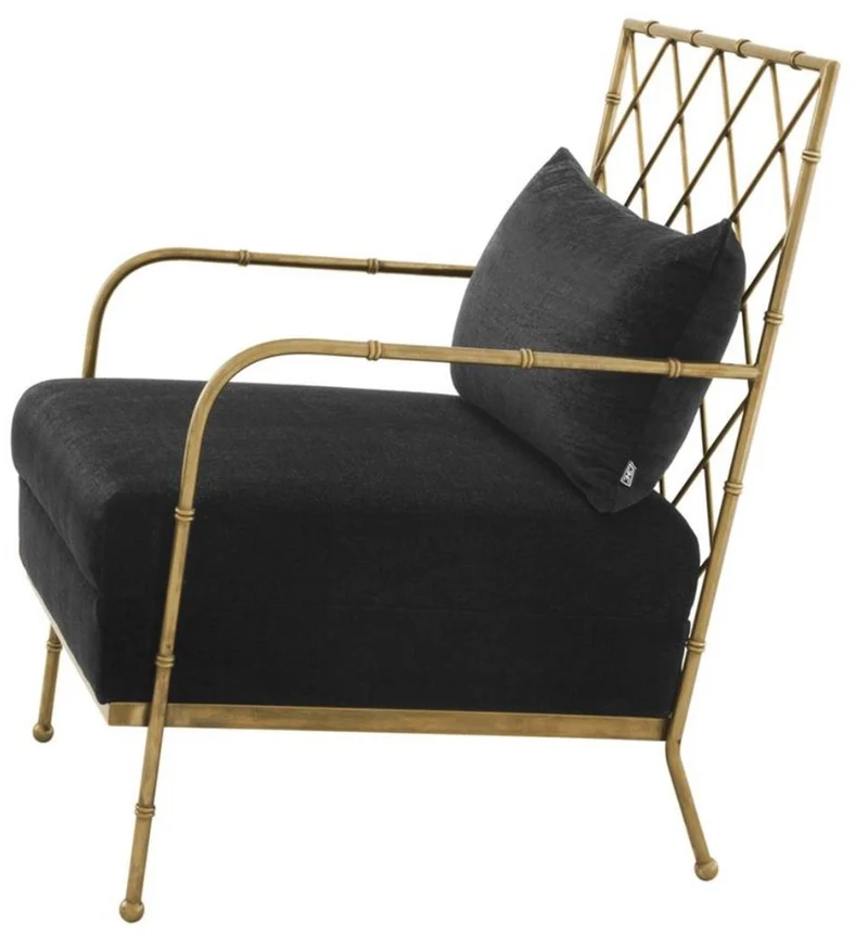 Casa Padrino Luxus Sessel Antik Messing 64,5 x 71,5 x H. 83 cm - Limited Edition