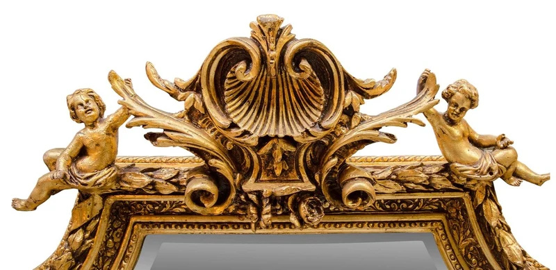 Casa Padrino Barock Spiegel mit goldenen Rahmen 100 x H. 175 cm - Antik Stil Möbel